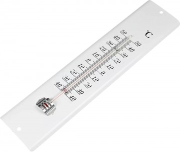 Witte metalen thermometer