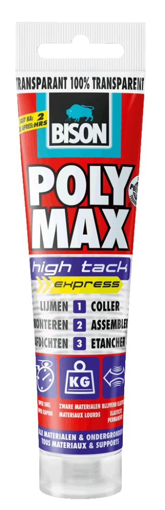 Bison polymax high tack express transparant - 115 gram