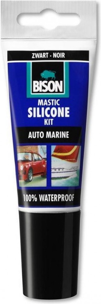 Bison Siliconenkit Auto Marine Tube - Zwart - 60 ml